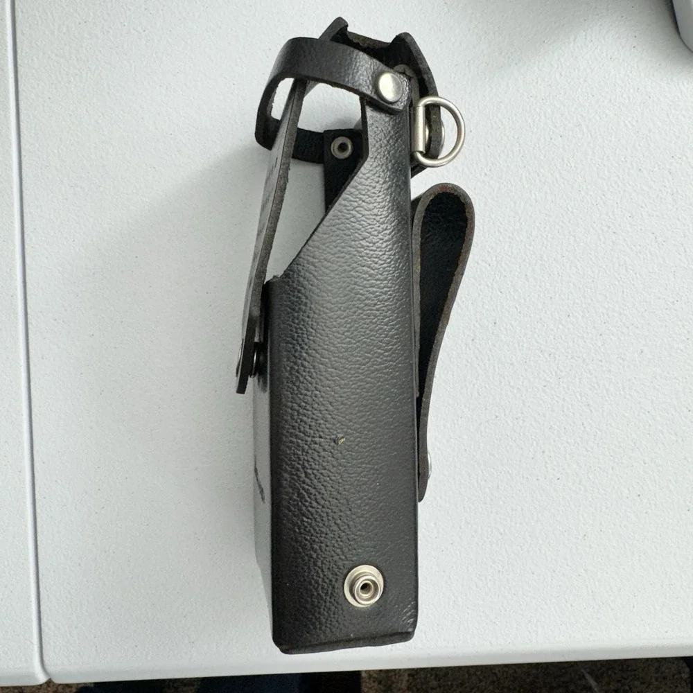 Midland Leather Radio Holster Large Duty Belt D-Ring Black
